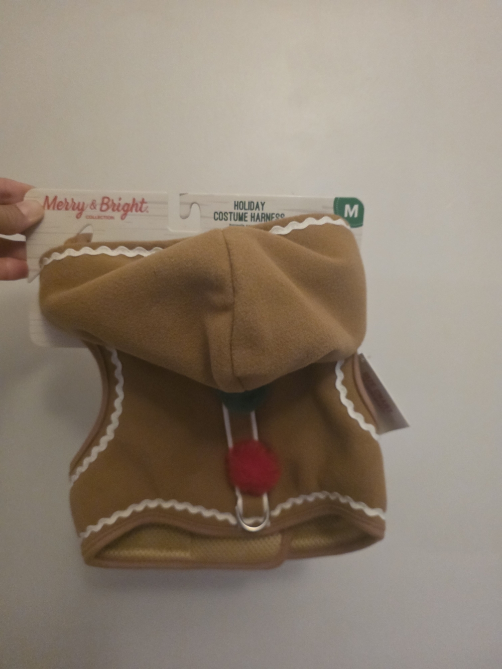 Merry & Bright Dog Gingerbread Costume Harness - Brown